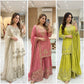 Ivory Stone Embroidered Sharara Set