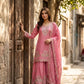 Ivory Stone Embroidered Sharara Set