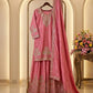 Ivory Stone Embroidered Sharara Set
