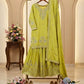 Ivory Stone Embroidered Sharara Set