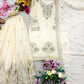 Ivory Stone Embroidered Sharara Set