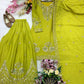Ivory Stone Embroidered Sharara Set