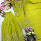 Ivory Stone Embroidered Sharara Set