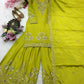 Ivory Stone Embroidered Sharara Set