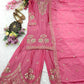 Ivory Stone Embroidered Sharara Set