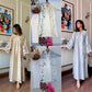 Champagne Floral Kaftan Set