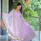 Designer Luxury Sequined Anarkali Gown Set with Dupatta