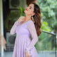 Designer Luxury Sequined Anarkali Gown Set with Dupatta