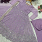 Designer Luxury Sequined Anarkali Gown Set with Dupatta