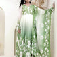 Designer Faux Georgette Digital Print Gown Set