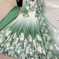 Designer Faux Georgette Digital Print Gown Set