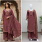 Mauve Tassel Neck Kurta Set