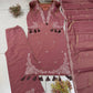 Mauve Tassel Neck Kurta Set