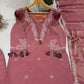 Mauve Tassel Neck Kurta Set