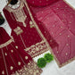 Embroidered Faux Georgette Palazzo Suit Set