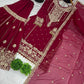 Embroidered Faux Georgette Palazzo Suit Set