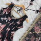Pure Muslin Floral Print Partywear Gown Set