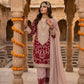 Blush Pink Chain Stitch Kurta Palazzo Set