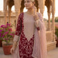 Blush Pink Chain Stitch Kurta Palazzo Set