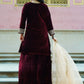 maroon-velvet-palazzo-suit-set
