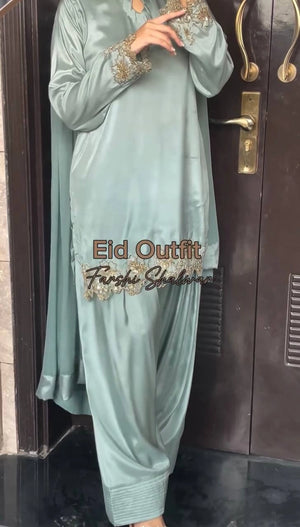 Crepe Silk Farshi Salwar Suit with Dupatta