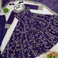 Embroidered Faux Georgette Anarkali Gown Set with Dupatta
