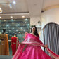 Olive Ombre Georgette Anarkali with Dupatta