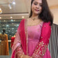 Olive Ombre Georgette Anarkali with Dupatta