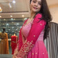 Olive Ombre Georgette Anarkali with Dupatta
