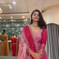 Olive Ombre Georgette Anarkali with Dupatta