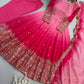 Olive Ombre Georgette Anarkali with Dupatta