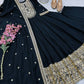 Roman Silk Anarkali Gown with Embroidered Hem