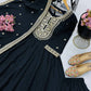 Roman Silk Anarkali Gown with Embroidered Hem