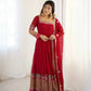 Designer Georgette Embroidered Gown Set
