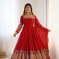 Designer Georgette Embroidered Gown Set