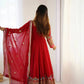 Designer Georgette Embroidered Gown Set