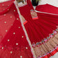 Designer Georgette Embroidered Gown Set