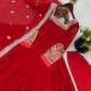 Designer Georgette Embroidered Gown Set