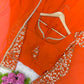 Coral Floral Sequin Anarkali Gown