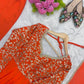 Coral Floral Sequin Anarkali Gown