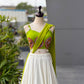 Red Cotton Kali Lehenga with Mirror Work
