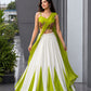 Red Cotton Kali Lehenga with Mirror Work