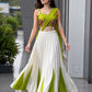 Red Cotton Kali Lehenga with Mirror Work