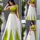Red Cotton Kali Lehenga with Mirror Work