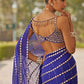 Royal Blue Embroidered Ready to Wear Saree