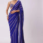 Royal Blue Embroidered Ready to Wear Saree