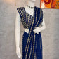 Royal Blue Embroidered Ready to Wear Saree