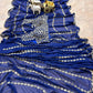 Royal Blue Embroidered Ready to Wear Saree