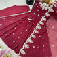 Designer Crunchy Silk Embroidered Gown Set