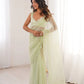 Violet Shimmer Sequin Net Saree